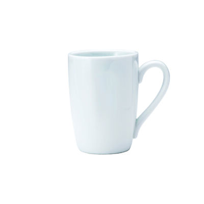 BRIGHT WHITE WARE EURO MUG, 12 OZ.