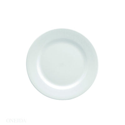 BRIGHT WHITE WARE ROLLED EDGE PLATE, 5.5″