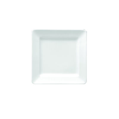BRIGHT WHITE WARE SQUARE PLATE, 6.25″