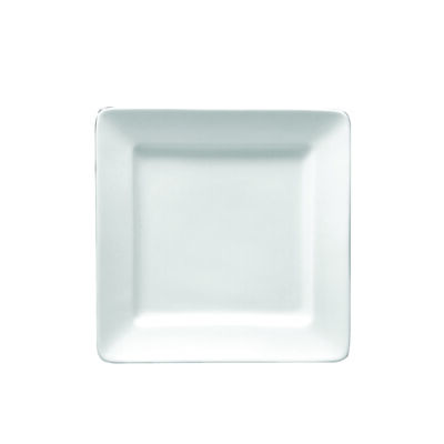 BRIGHT WHITE WARE SQUARE PLATE, 7.5″