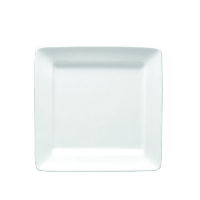 BRIGHT WHITE WARE SQUARE PLATE, 9″