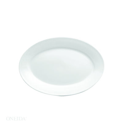 BRIGHT WHITE WARE ROLLED EDGE PLATTER, 7″