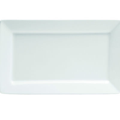 BRIGHT WHITE WARE EURO RECTANGULAR PLATTER, 13.25″