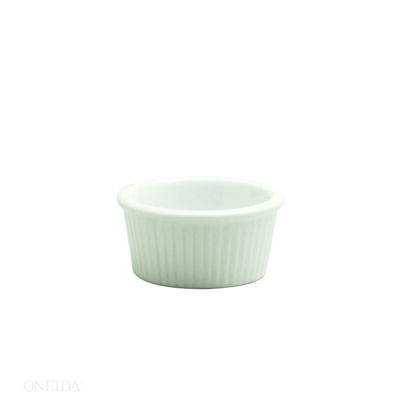 BRIGHT WHITE WARE FLUTED RAMEKIN, 2.5 OZ.