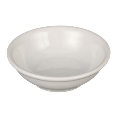 BRIGHT WHITE WARE ROLLED EDGE BOWL, 6.5 OZ.
