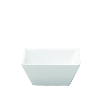 BRIGHT WHITE WARE TALL SQUARE BOWL, 15.5 OZ.