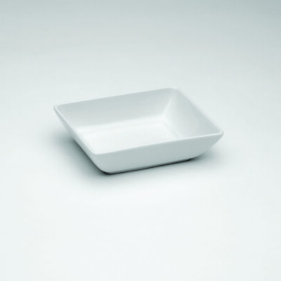 BRIGHT WHITE WARE RECTANGULAR BOWL, 10 OZ.