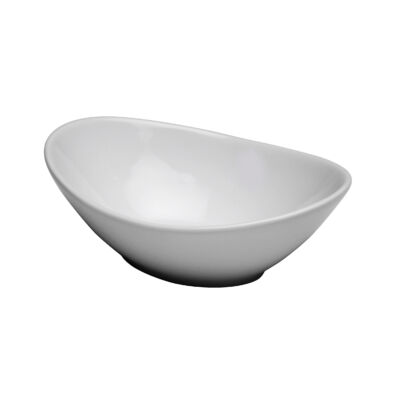 BRIGHT WHITE WARE OVAL BOWL, 17 OZ.