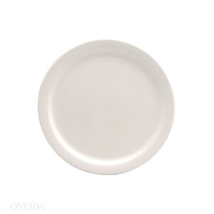 CREAM WHITE WARE COUPE PLATE, 5.5″