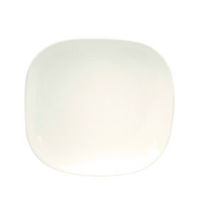 CREAM WHITE WARE SQUARE PLATE, 7.125″