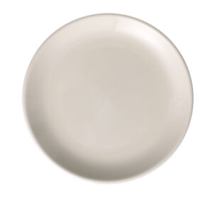 CREAM WHITE WARE COUPE PLATE, 7.25″