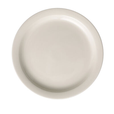 CREAM WHITE WARE NARROW RIM PLATE, 9″