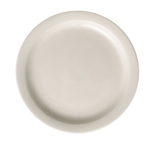 CREAM WHITE WARE NARROW RIM PLATE, 9″