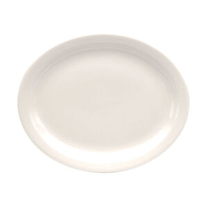 CREAM WHITE WARE NARROW RIM PLATTER, 9.5″