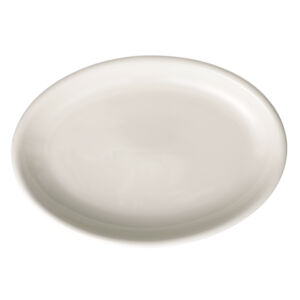 CREAM WHITE WARE COUPE PLATTER, 15.5″