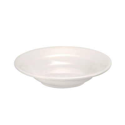 CREAM WHITE WARE RIMMED SOUP BOWL, 15 OZ.