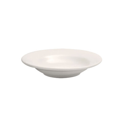 CREAM WHITE WARE RIMMED SOUP BOWL, 24.5 OZ.