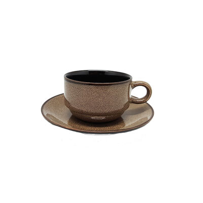 CHESTNUT RUSTIC STACKING COFFEE CUP, 6 OZ.