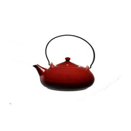 RUSTIC TEAPOT WITH METAL HANDLE, 13 OZ.