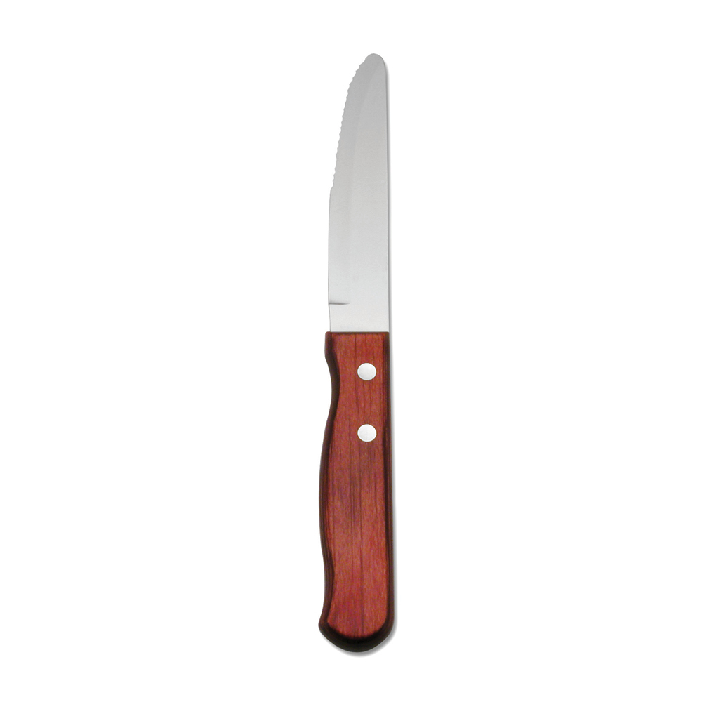 MONTANA STEAK KNIFE- RED BRAZILIAN WOOD HANDLE