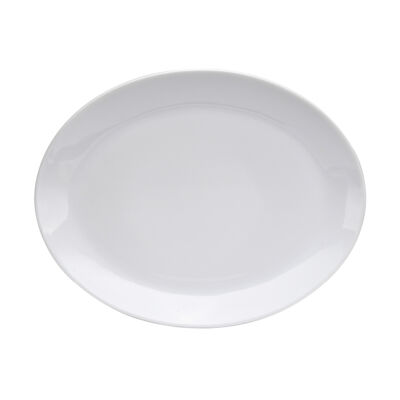 BRIGHT WHITE WARE EURO COUPE PLATTER, 13″