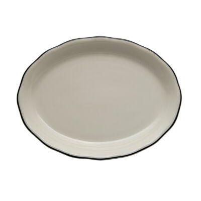 CAPRICE MANHATTAN BLACK PLATTER, 7.875″