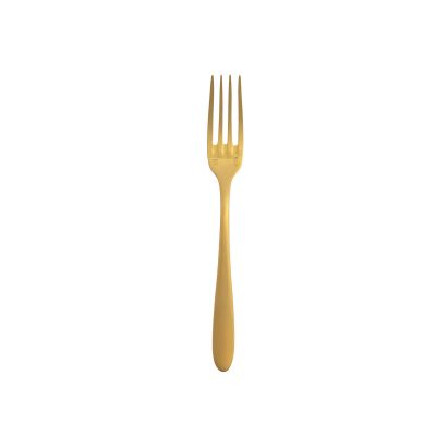 MASCAGNI BRUSHED GOLD DESSERT/SALAD FORK