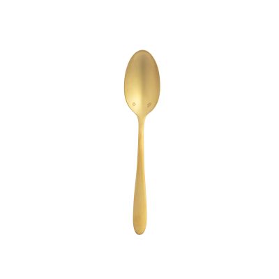 MASCAGNI BRUSHED GOLD OVAL BOWL SOUP/DESSERT SPOON