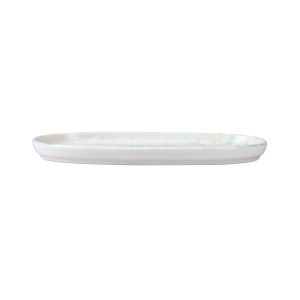 Smoky Matte Blue Oval Plate 11.8″