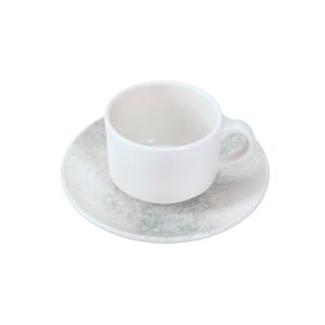 Smoky Matte Blue Coupe Saucer 6.3″